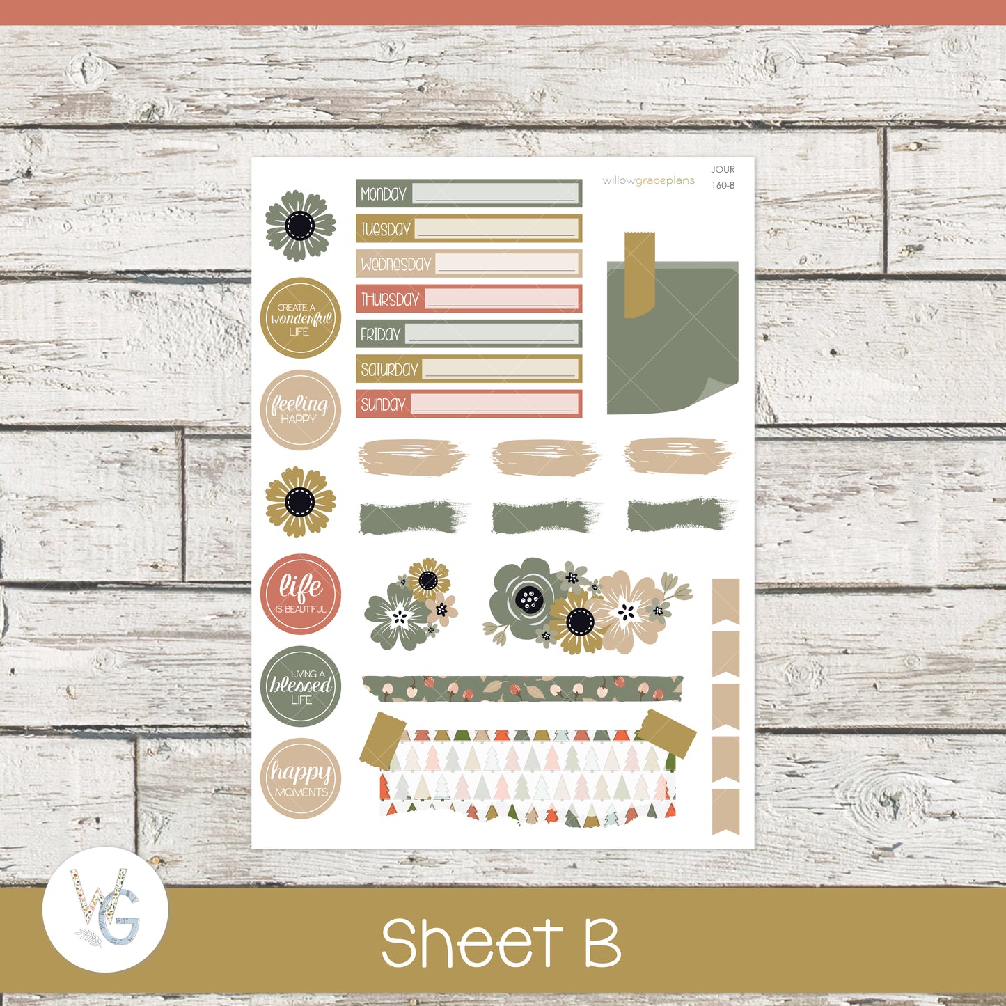 Journaling Stickers | Merry Pines