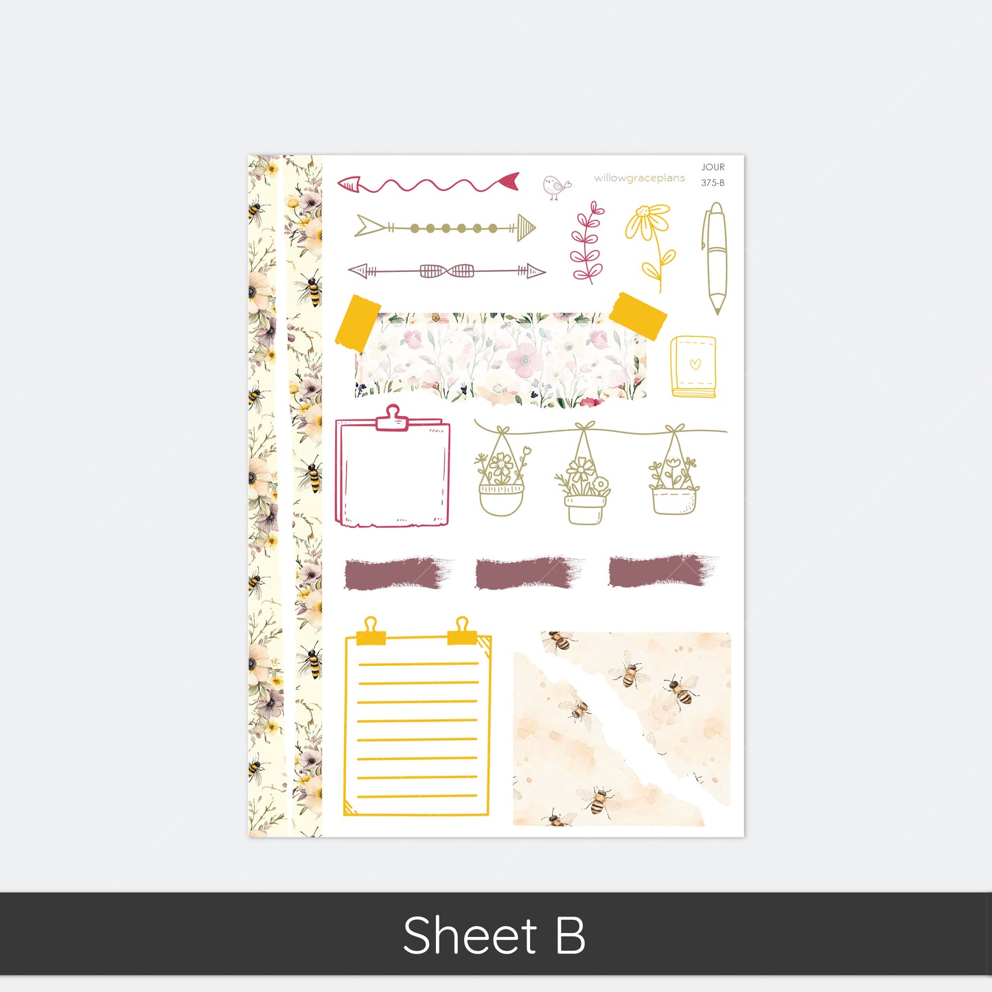 Journaling Stickers | Honey Bee