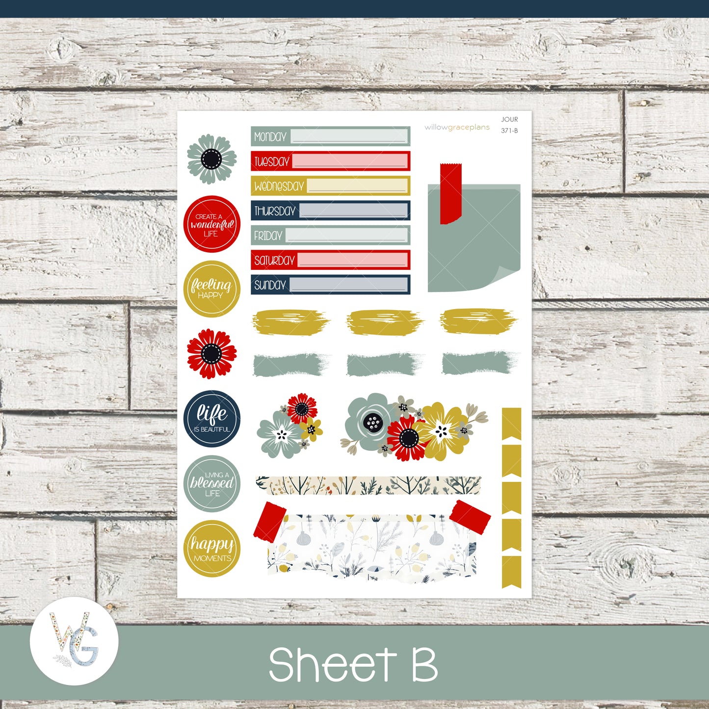 Journaling Stickers | Winter Meadow