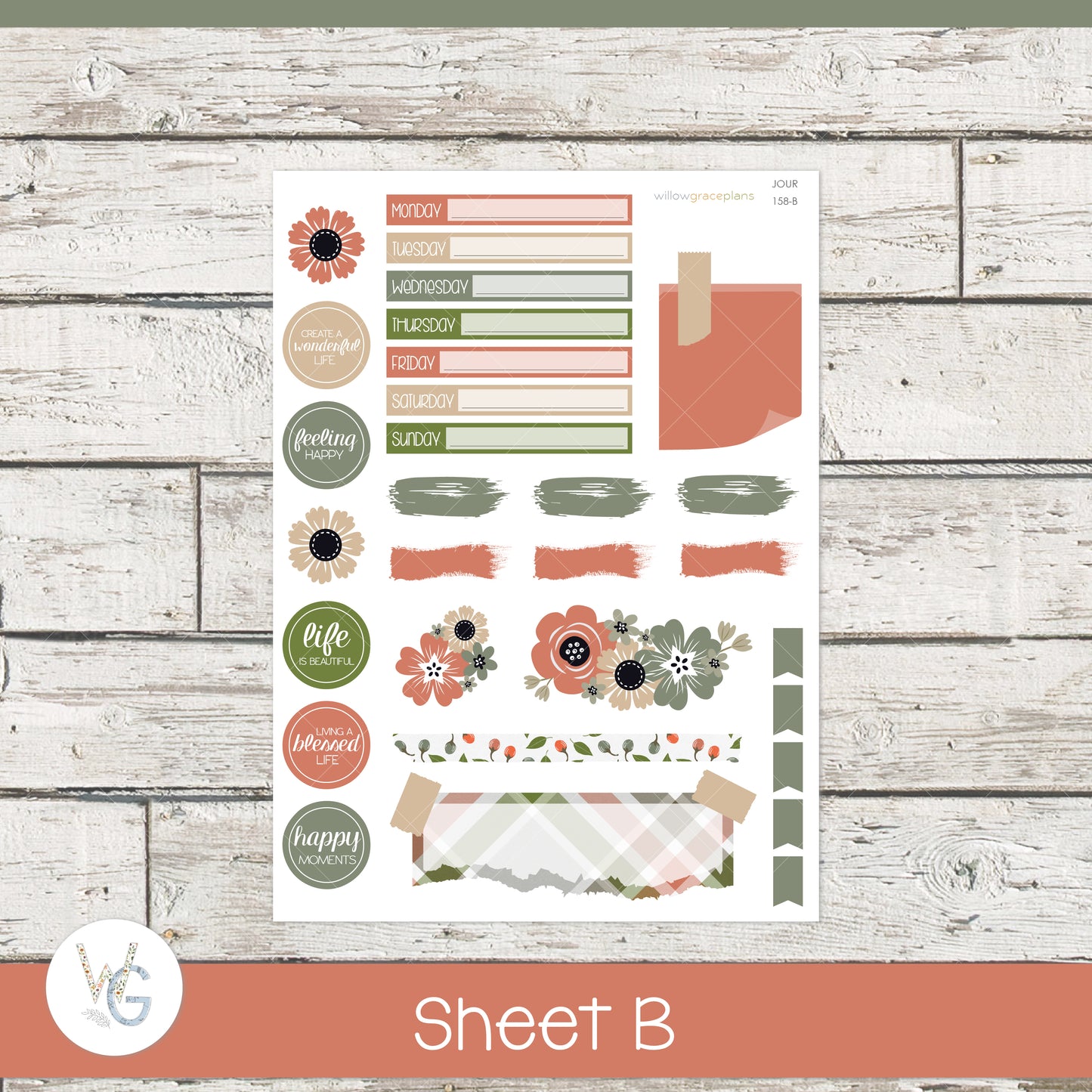 Journaling Stickers | Woodland Holly