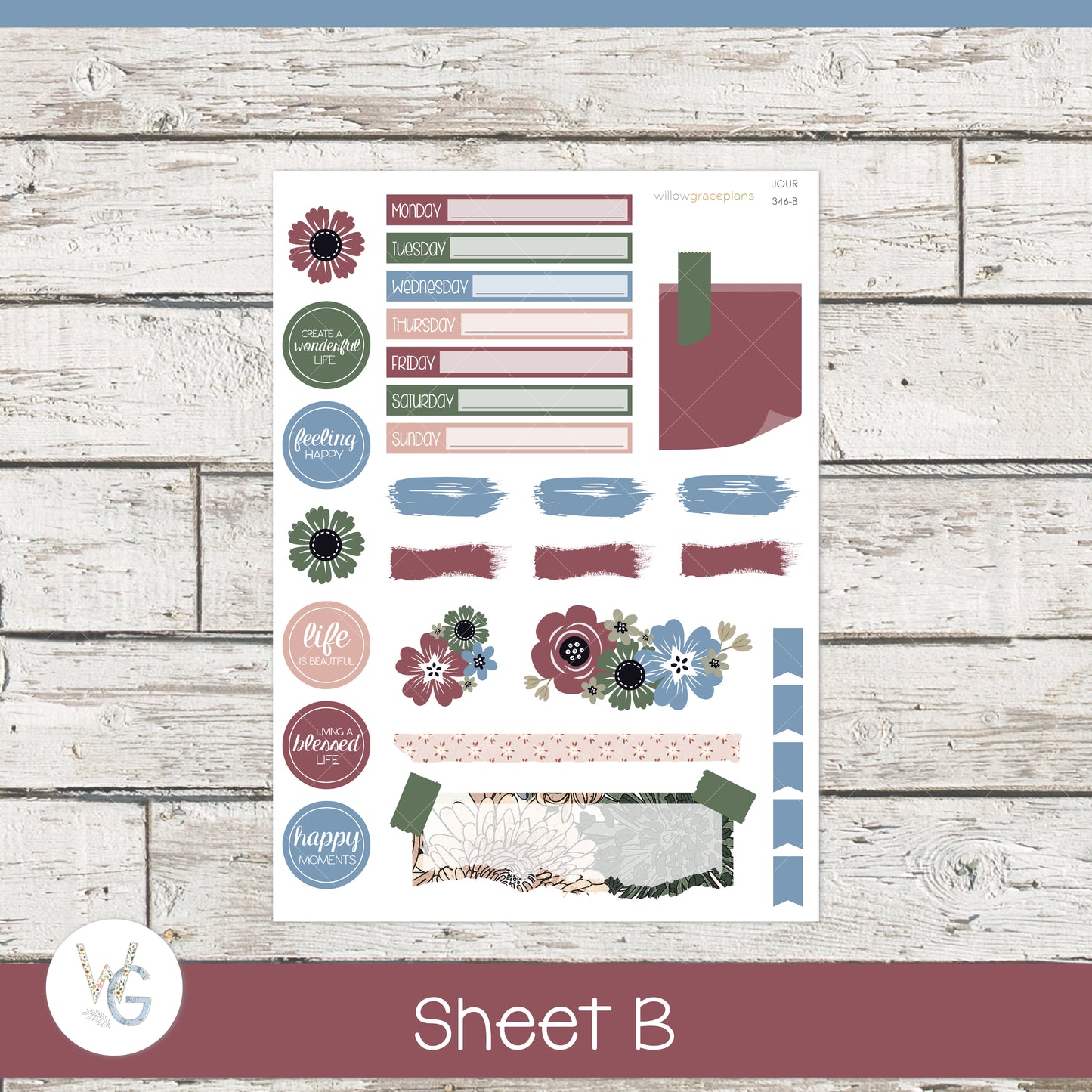 Journaling Stickers | Vintage Botanicals