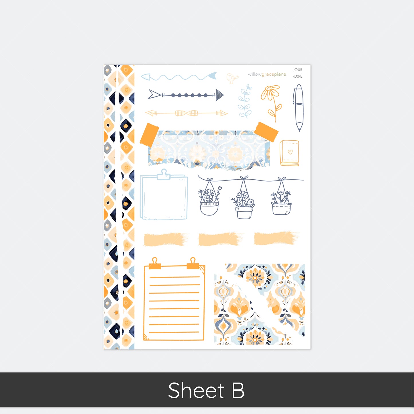 Journaling Stickers | Blue Citrus