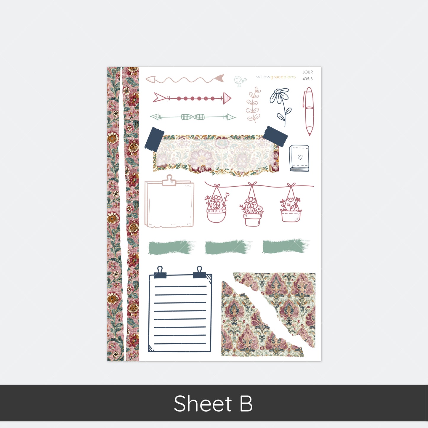 Journaling Stickers | Heirloom Garden