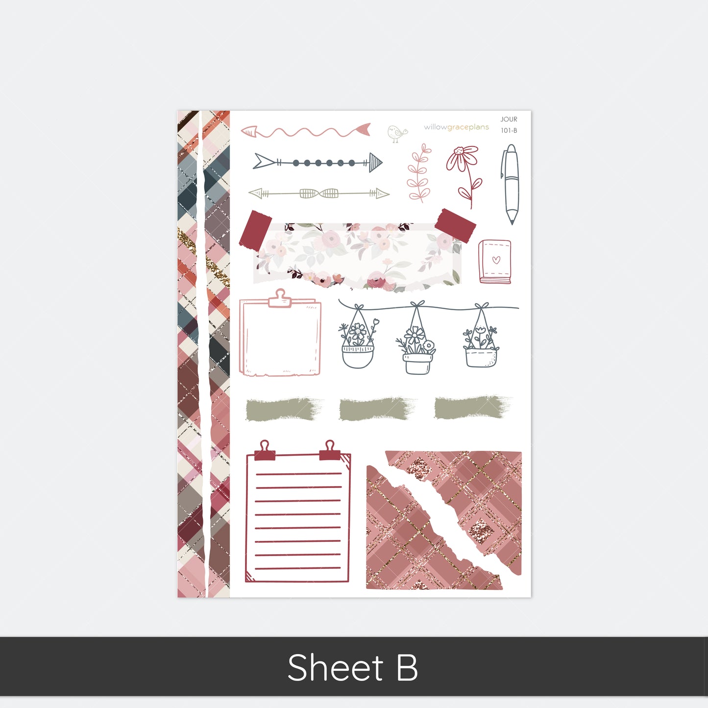 Journaling Stickers | Rustic Bloom