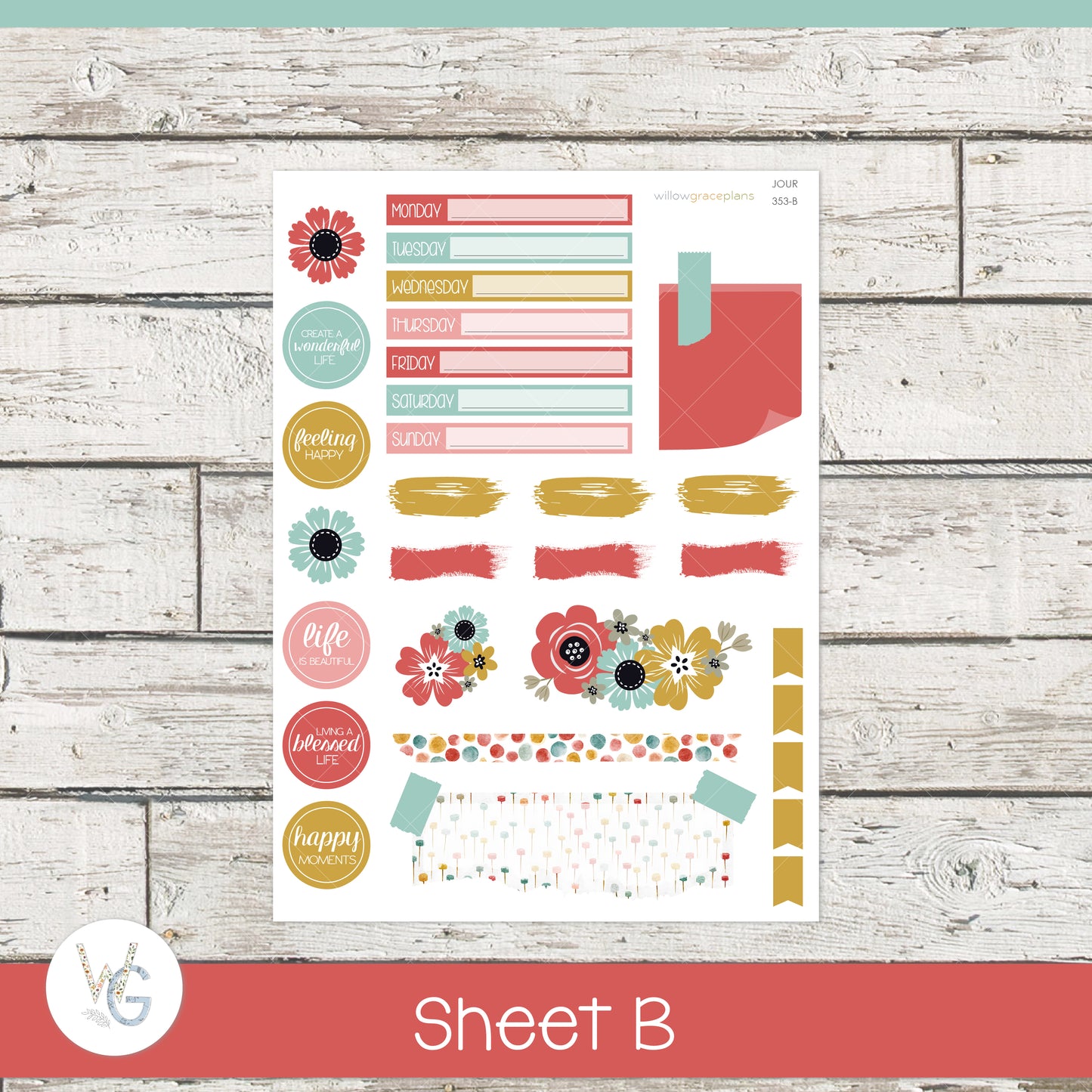 Journaling Stickers | Confetti Garden