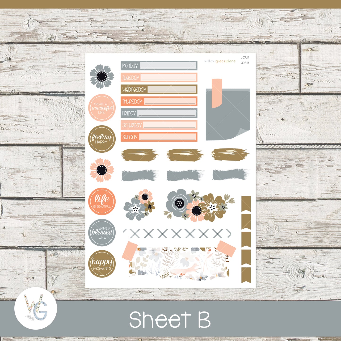 Journaling Stickers | Fox Hallow