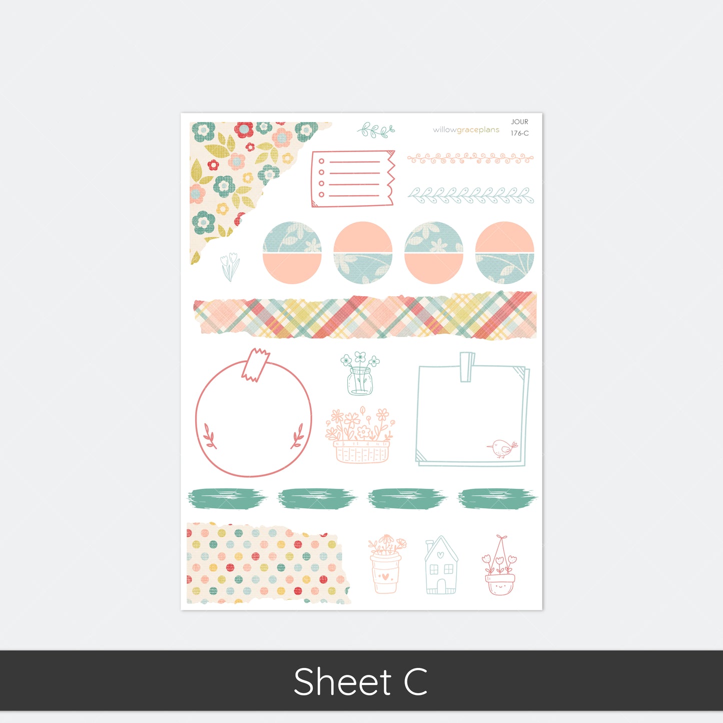 Journaling Stickers | Garden Picnic