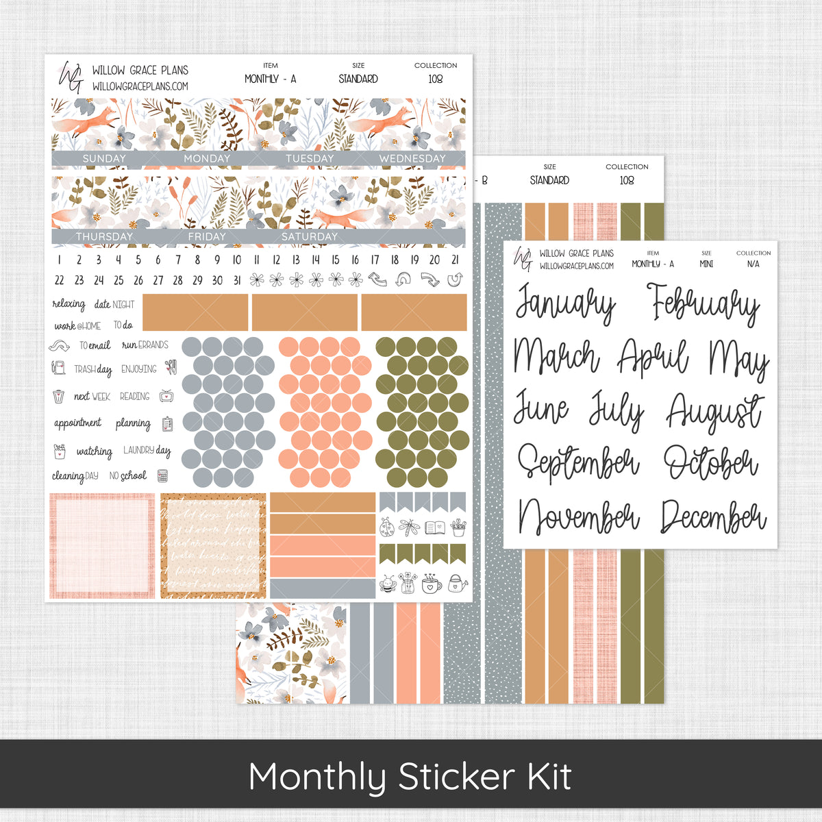 Monthly Sticker Kit | Hidden Hallow (108)