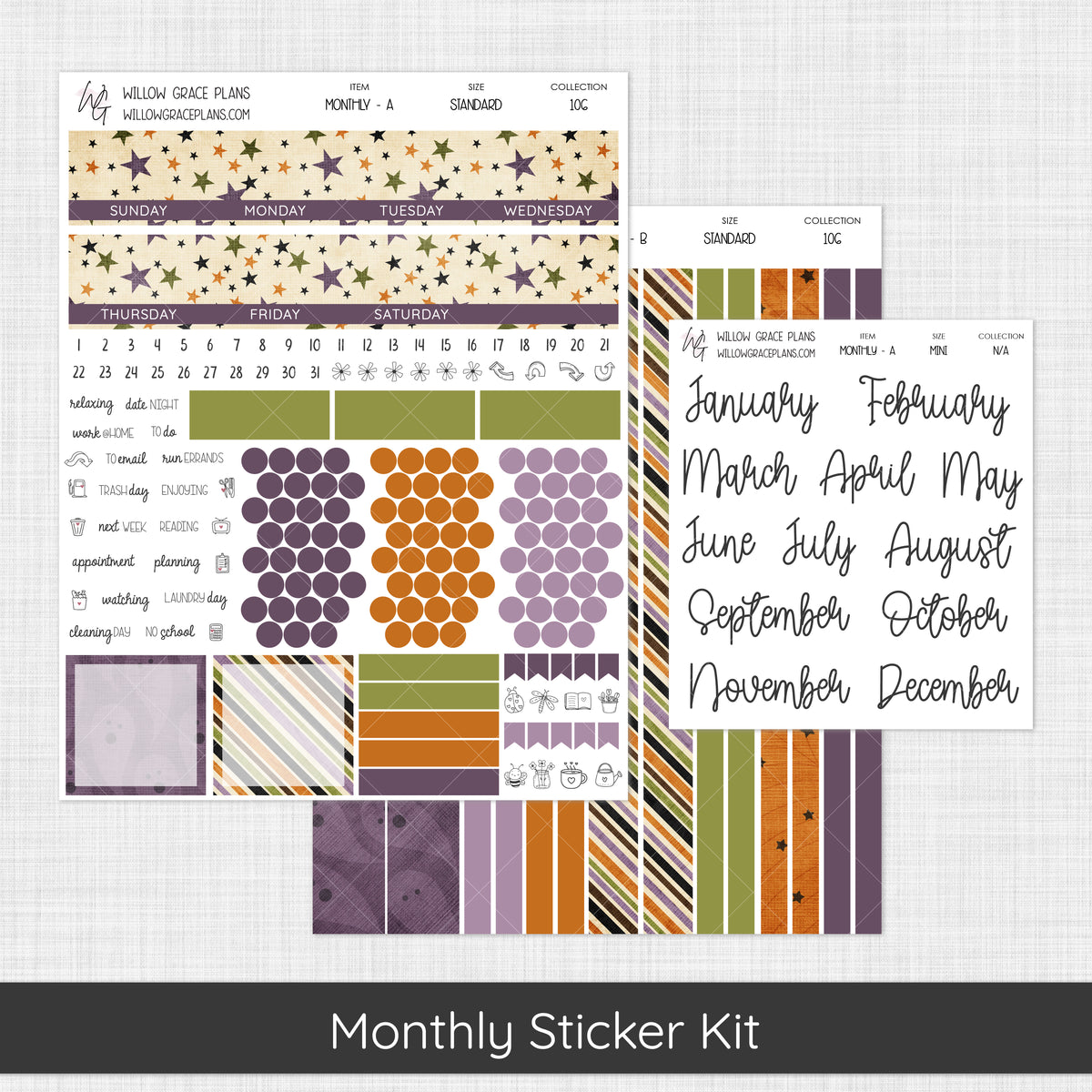 Monthly Sticker Kit | Not So Spooky (106)