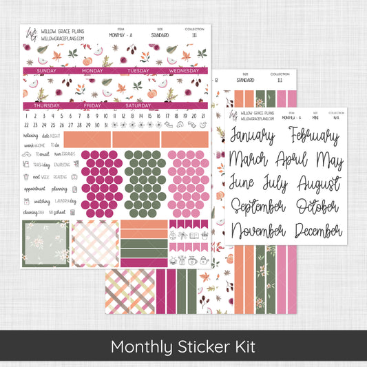 Monthly Sticker Kit | Changing Seasons (111)