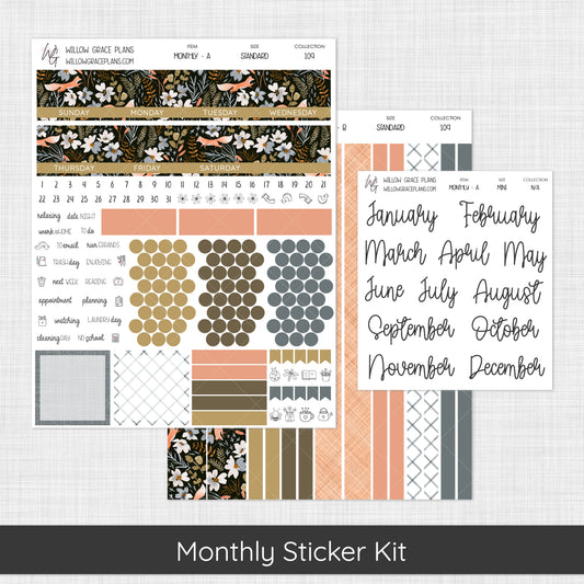 Monthly Sticker Kit | Midnight Meadow (109)
