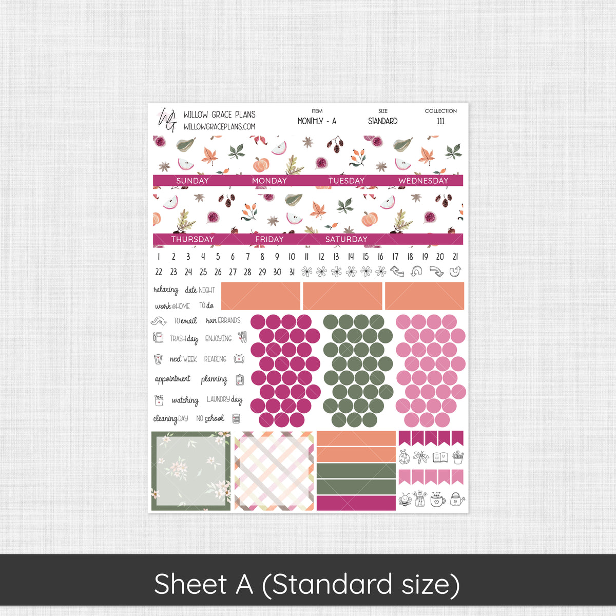 Monthly Sticker Kit | Changing Seasons (111)