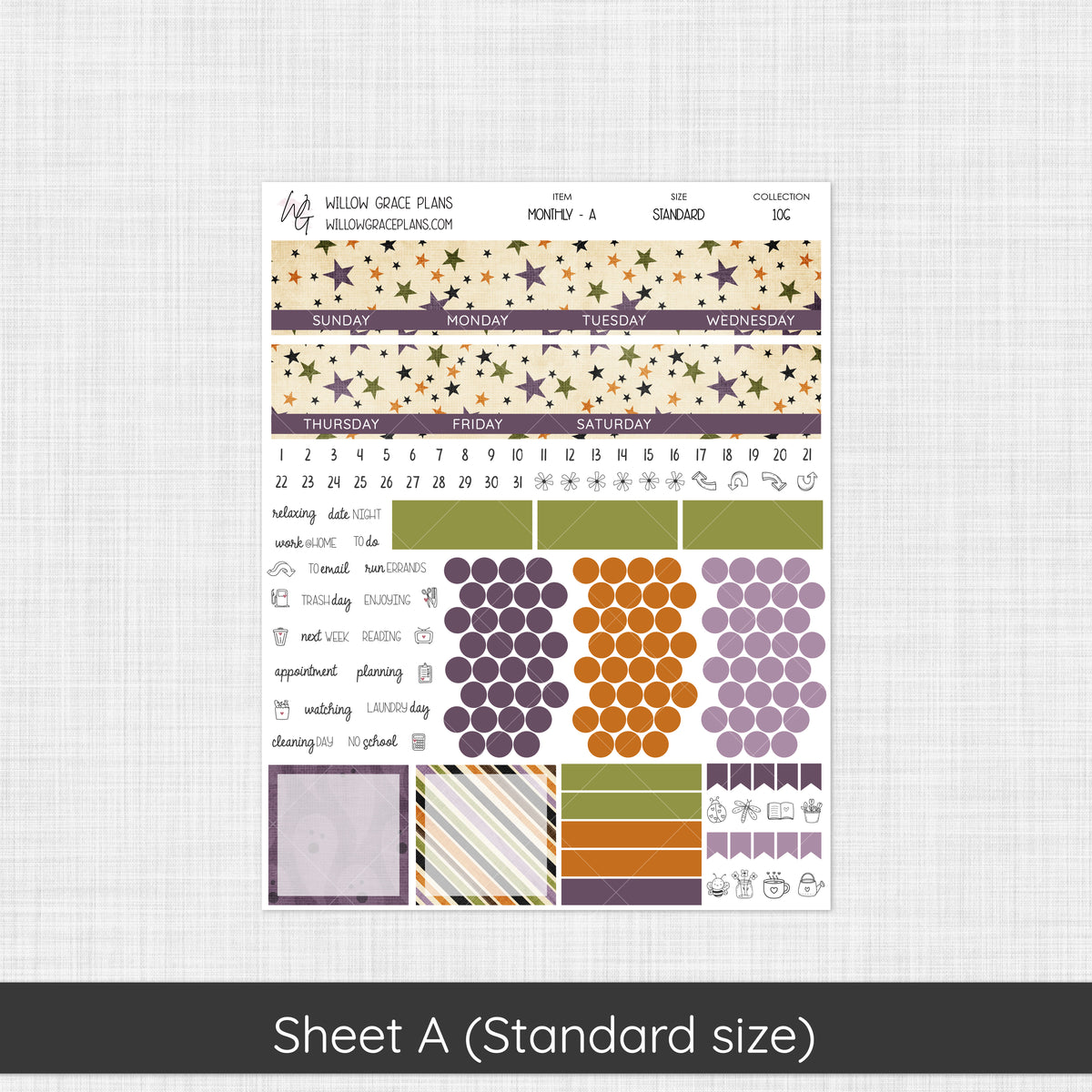 Monthly Sticker Kit | Not So Spooky (106)