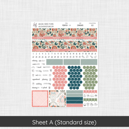 Monthly Sticker Kit | Coral Grove (103)