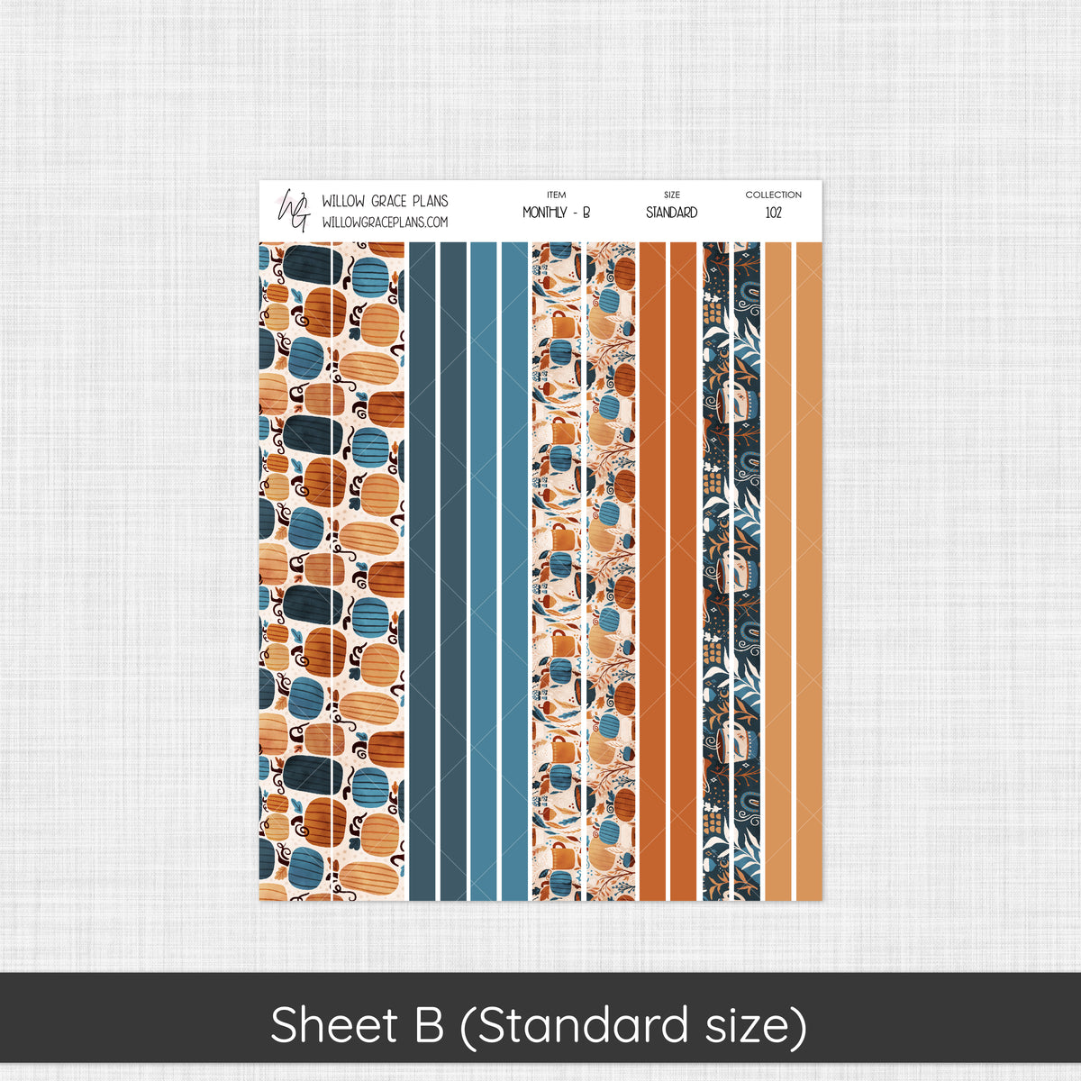 Monthly Sticker Kit | Pumpkin Spice (102)