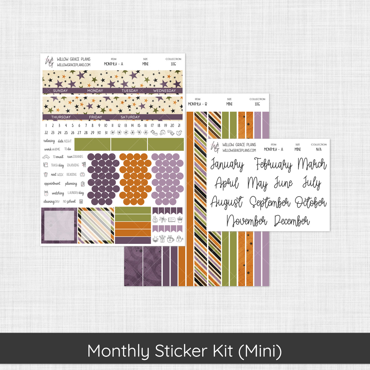 Monthly Sticker Kit | Not So Spooky (106)