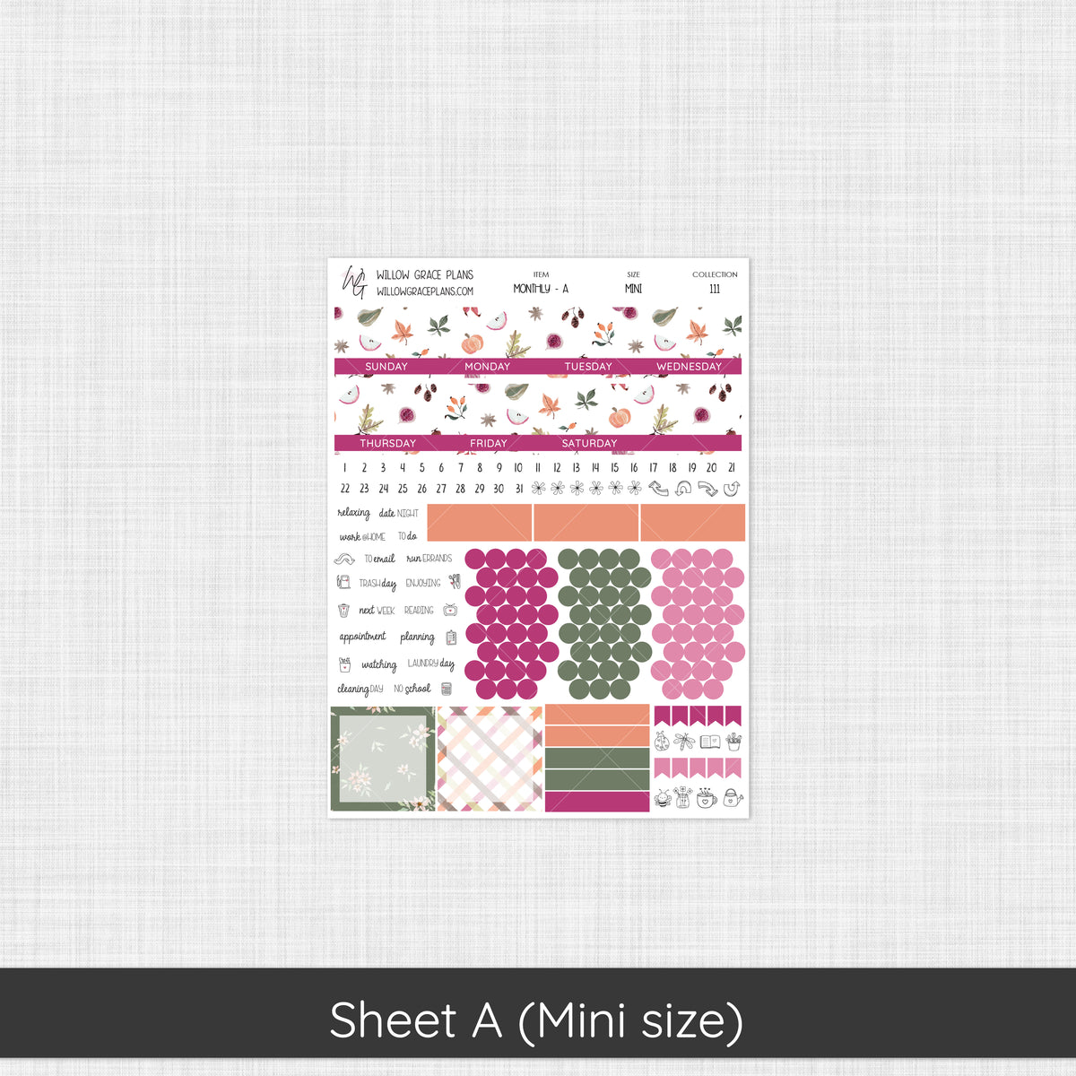 Monthly Sticker Kit | Changing Seasons (111)