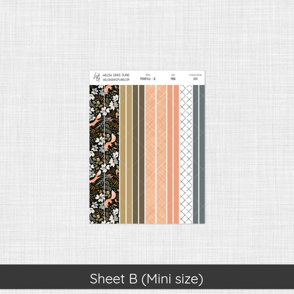 Monthly Sticker Kit | Midnight Meadow (109)