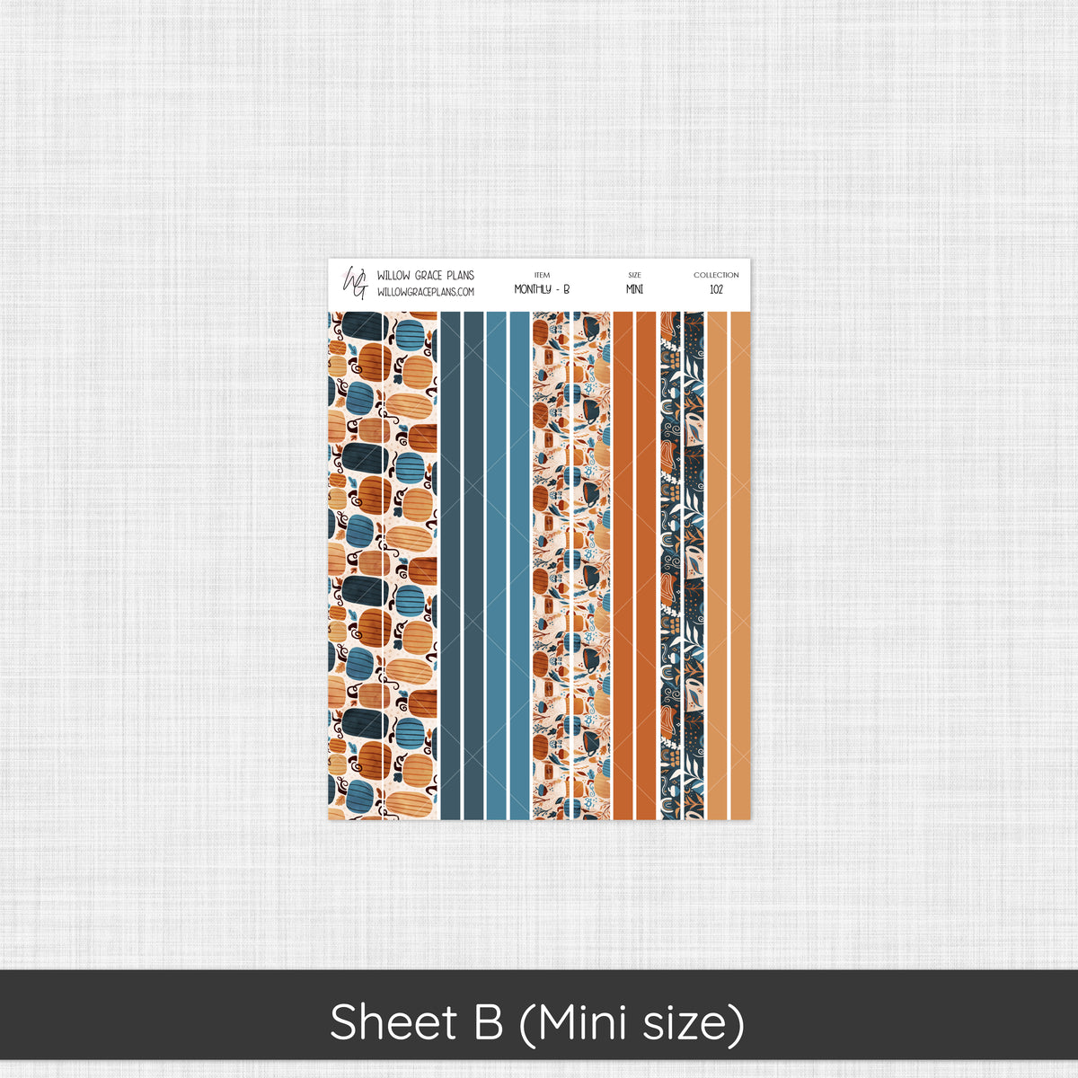 Monthly Sticker Kit | Pumpkin Spice (102)