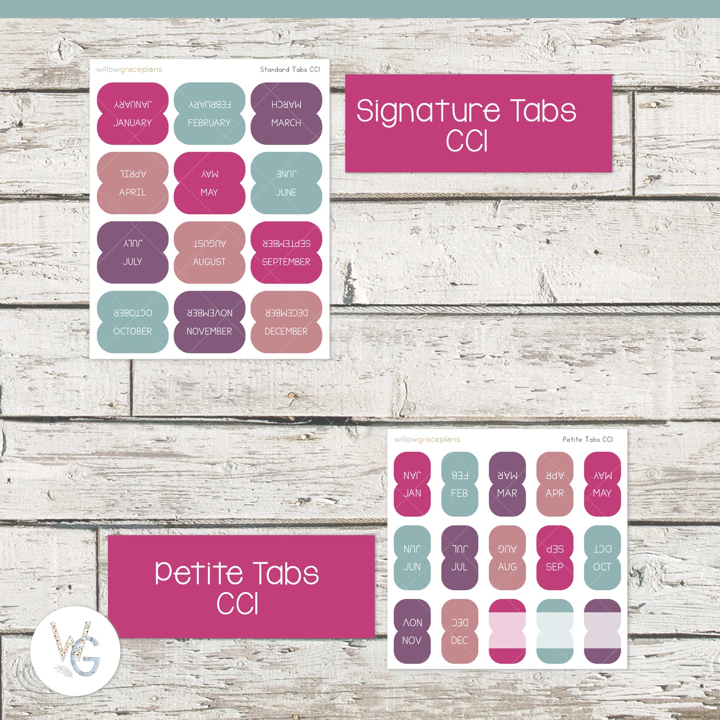 Planner Tabs • Tab Stickers • Planner Stickers • CCTABS