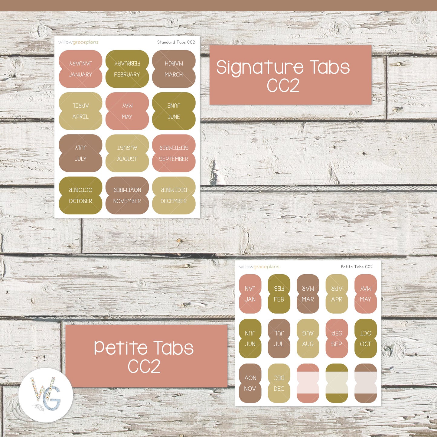 Planner Tabs • Tab Stickers • Planner Stickers • CCTABS