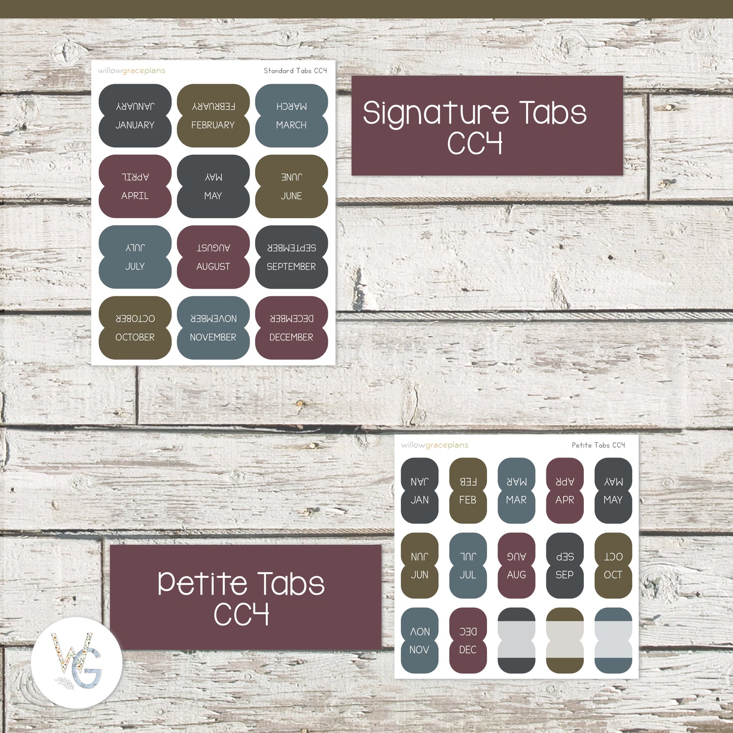 Planner Tabs • Tab Stickers • Planner Stickers • CCTABS