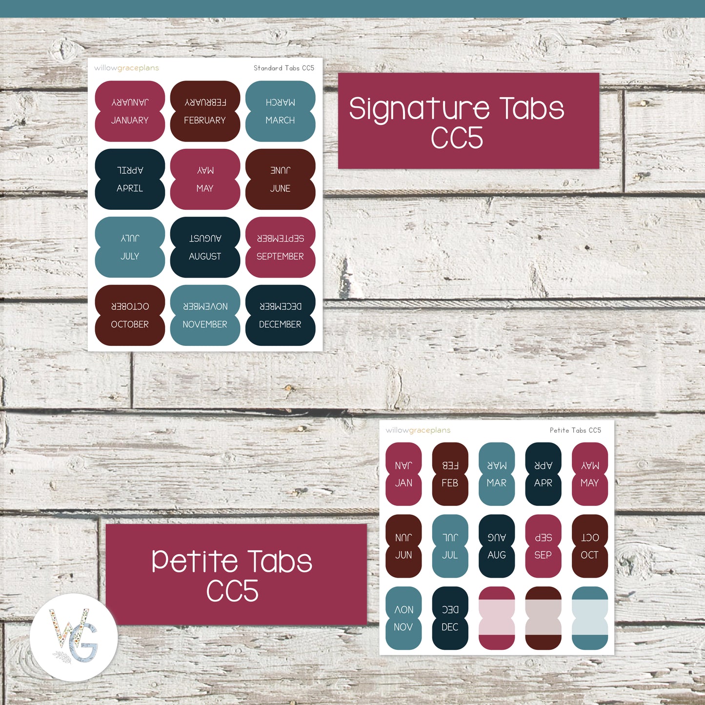 Planner Tabs • Tab Stickers • Planner Stickers • CCTABS