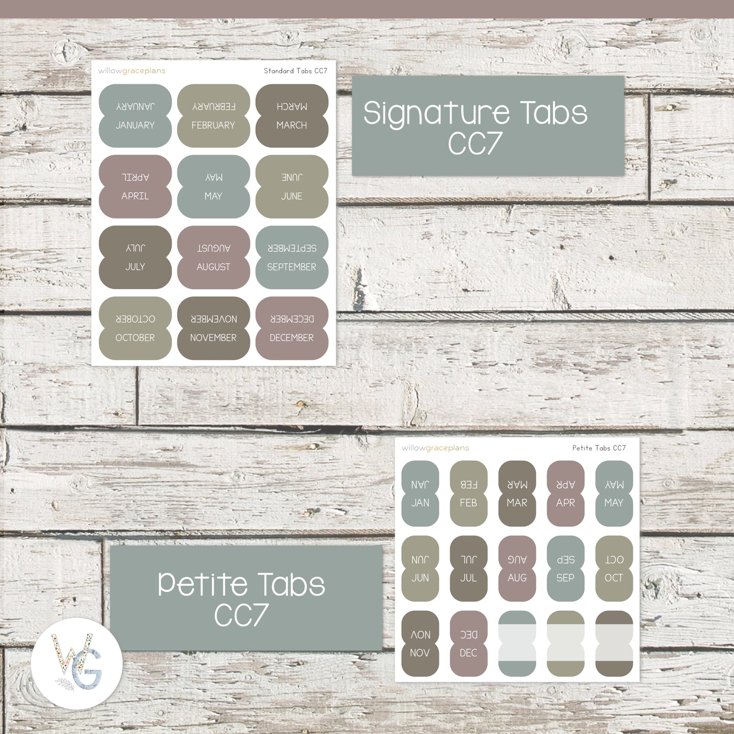 Planner Tabs • Tab Stickers • Planner Stickers • CCTABS