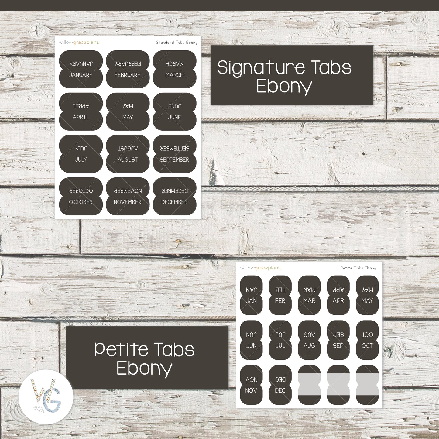 Planner Tabs • Tab Stickers • Planner Stickers • wgtabs