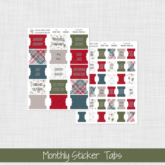 Monthly Sticker Tabs | Mistletoe Magic - December 2026