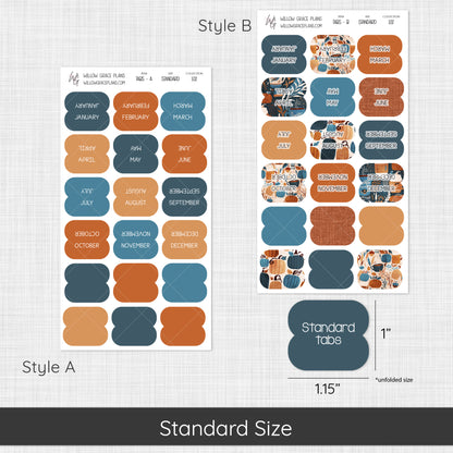 Monthly Sticker Tabs | Pumpkin Spice (102)