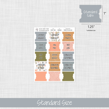 Monthly Sticker Tabs | Hidden Hollow