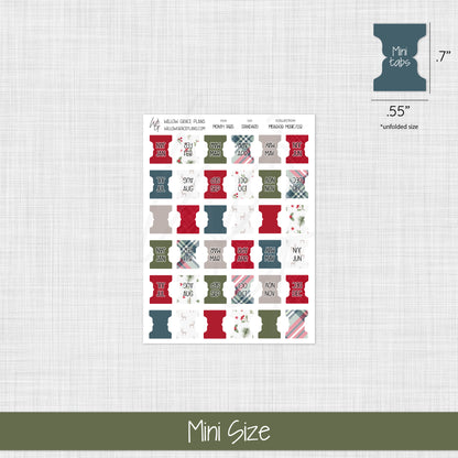 Monthly Sticker Tabs | Mistletoe Magic - December 2026