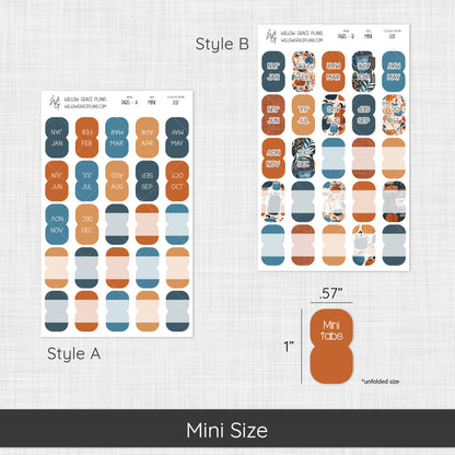 Monthly Sticker Tabs | Pumpkin Spice (102)