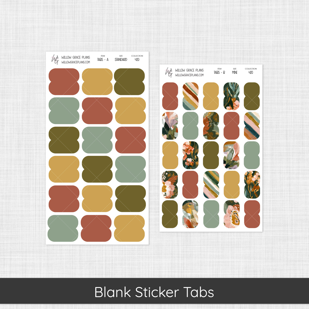 Blank Sticker Tabs (420)