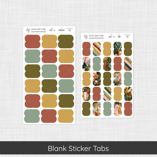 Blank Sticker Tabs | Amber Meadow (420)