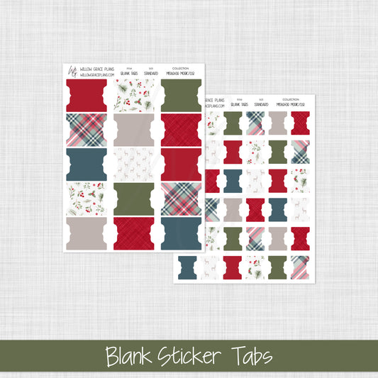 Blank Sticker Tabs | Mistletoe Magic - December 2026