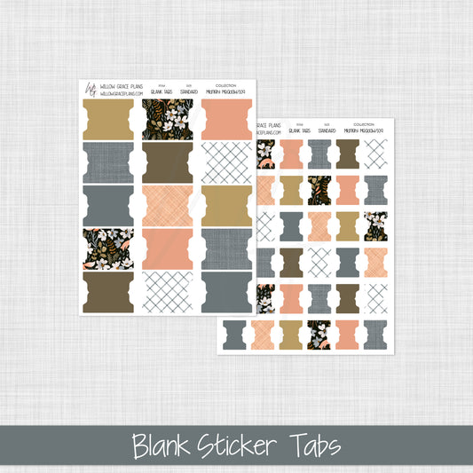 Blank Sticker Tabs | Midnight Meadow (109)
