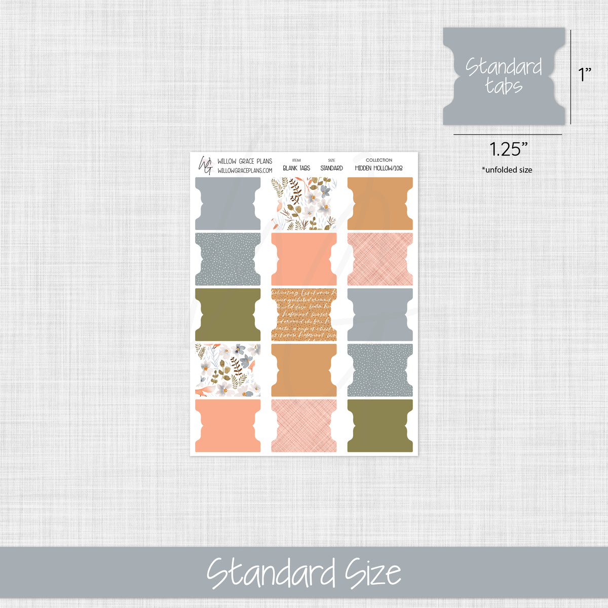 Blank Sticker Tabs | Hidden Hollow