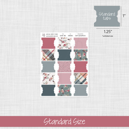 Blank Sticker Tabs | Dusty Blossoms (101)