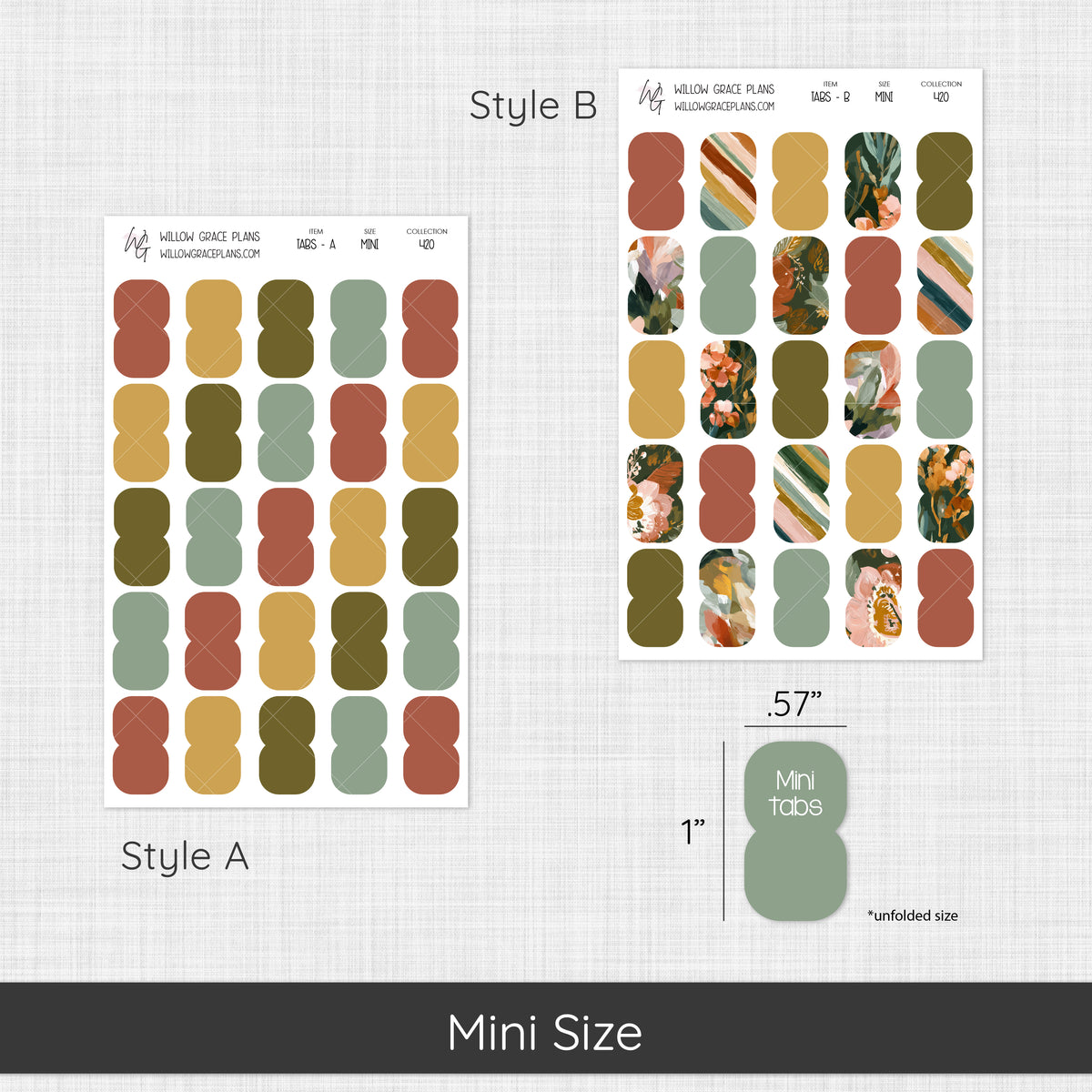 Blank Sticker Tabs (420)