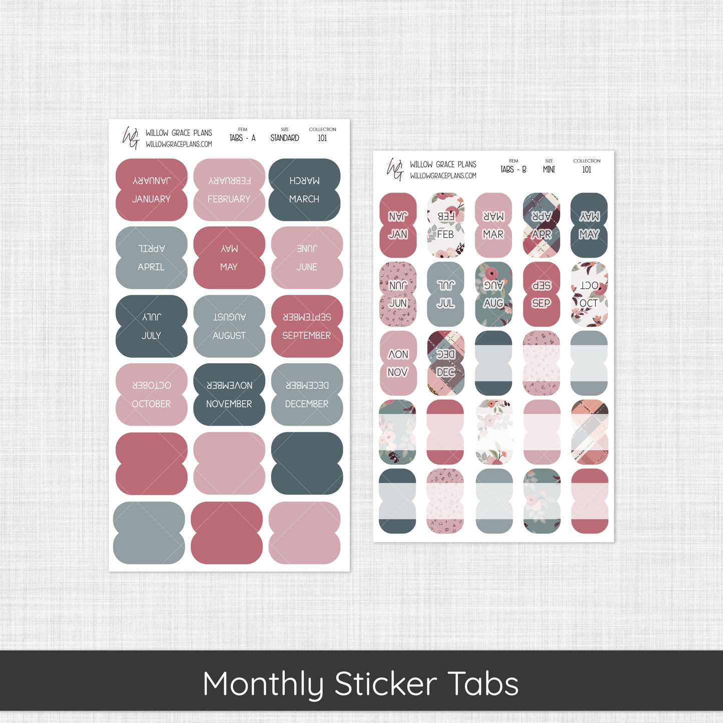Monthly Sticker Tabs (101)