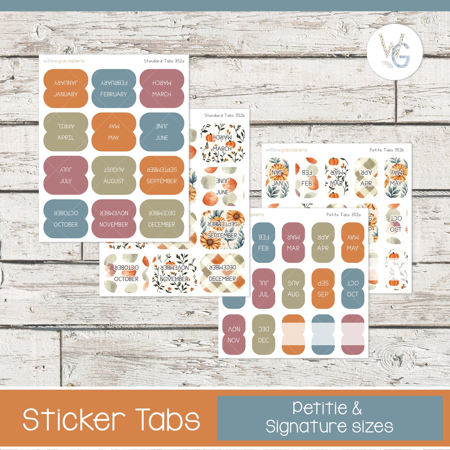 Planner Tabs | Sunflower Harvest