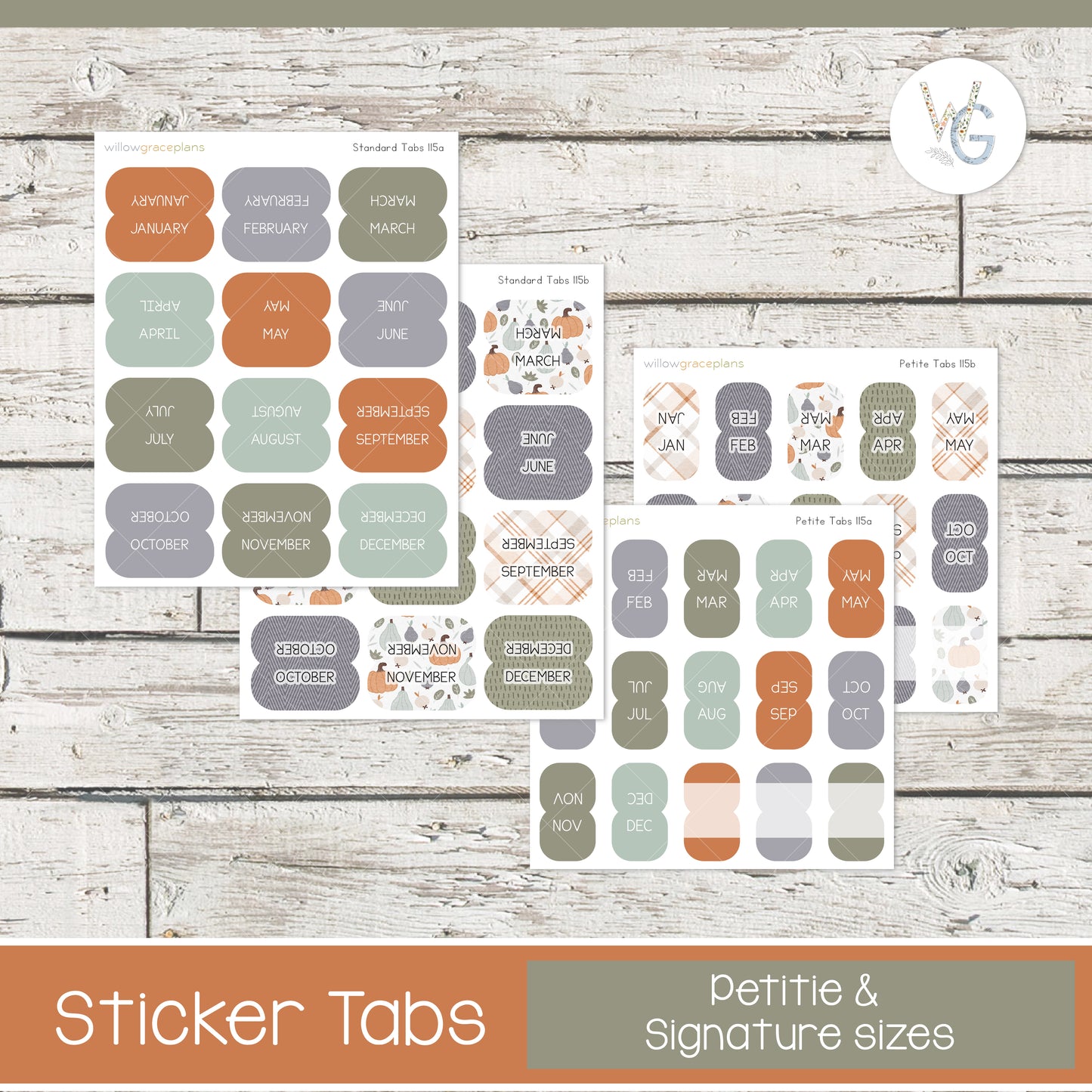 Sticker Tabs | Autumn Harvest