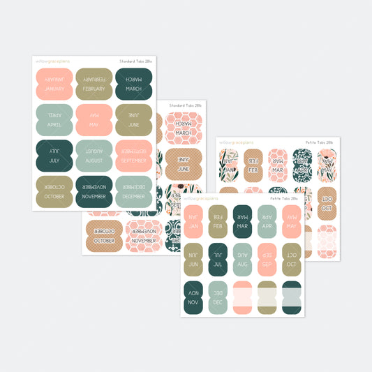 Planner Tabs | Garden Patchwork