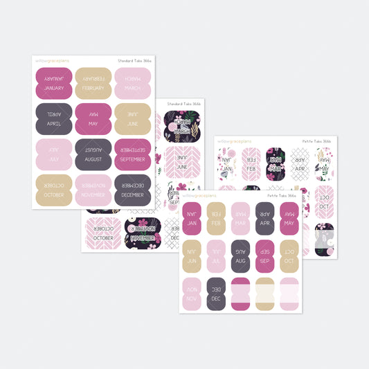 Planner Tabs | Dusky Petals