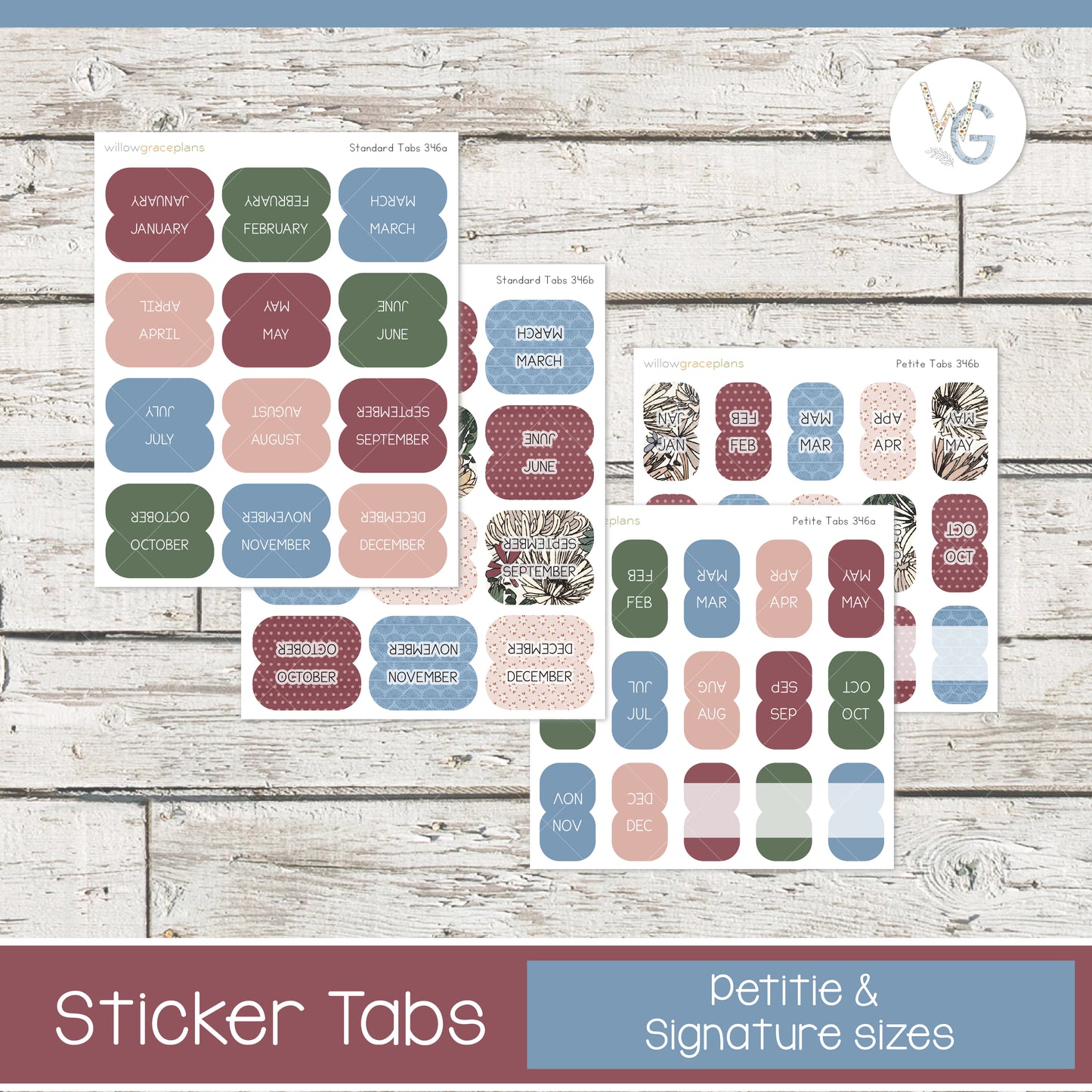 Planner Tabs | Vintage Botanicals