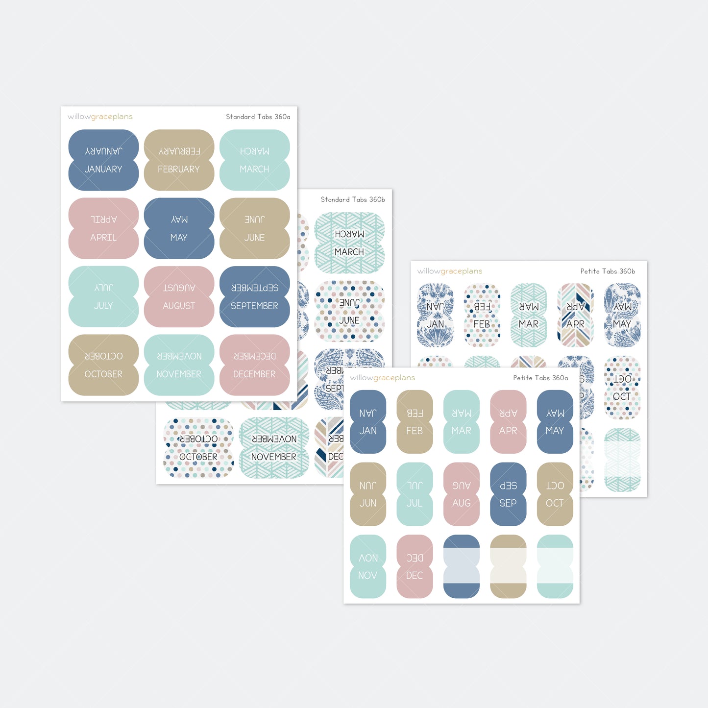 Planner Tabs | Blue Harbor