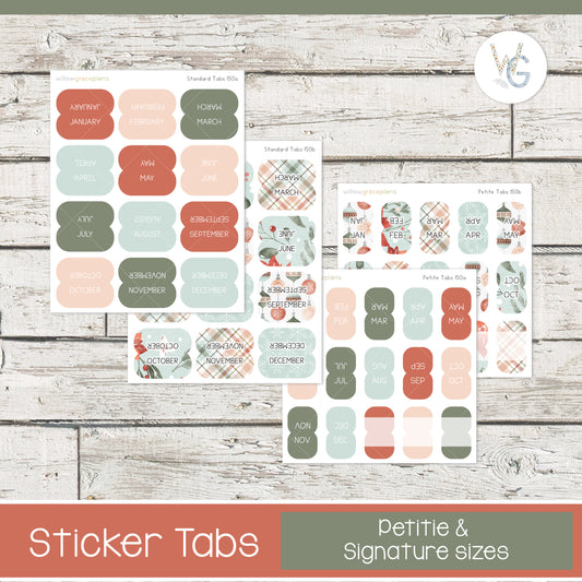 Planner Tabs | Christmas Blush