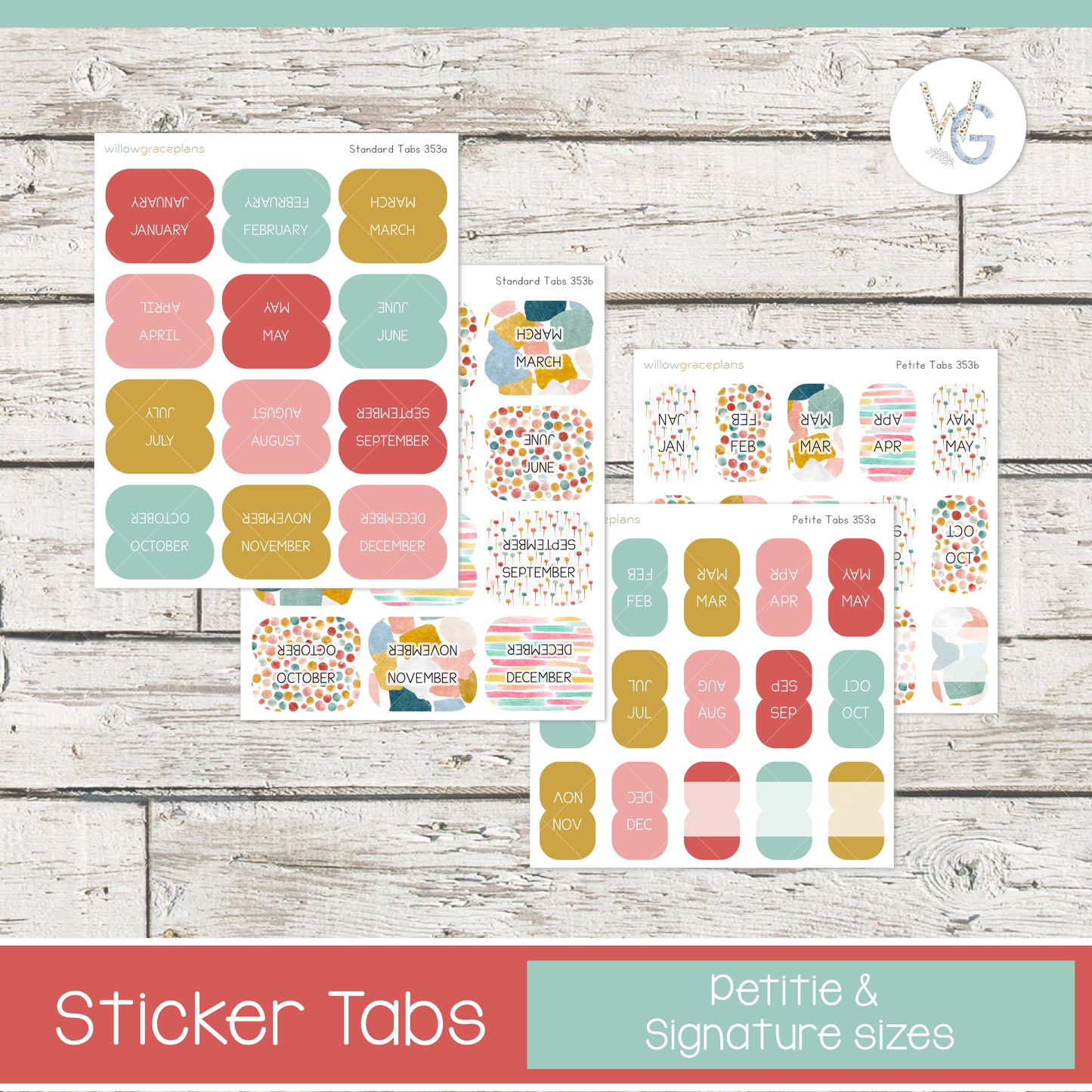 Planner Tabs | Confetti Garden